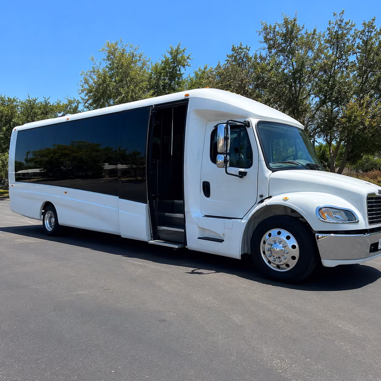 minibuses for smaller concert groups heading across the border and beyond