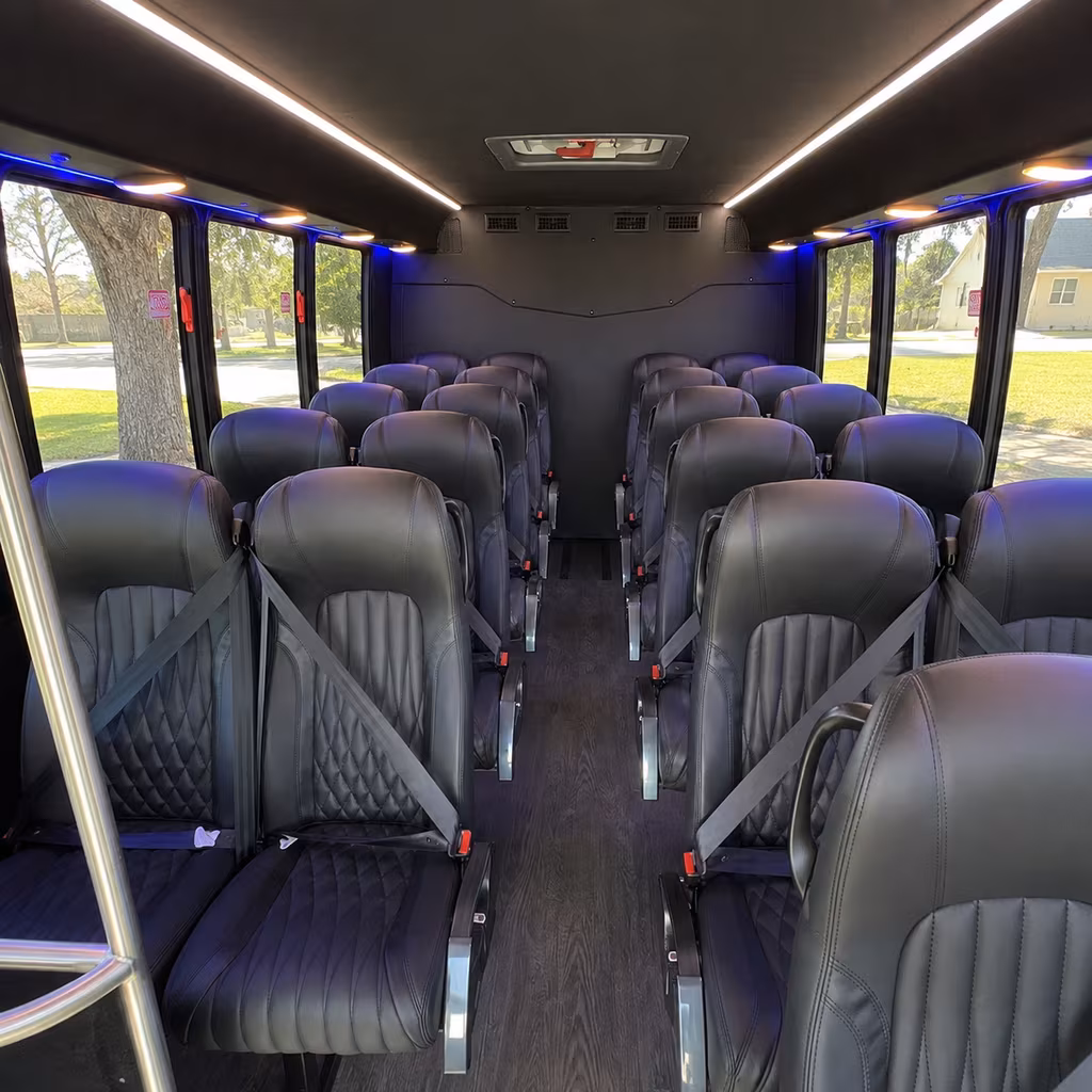 yuma 28 passenger minibus inside