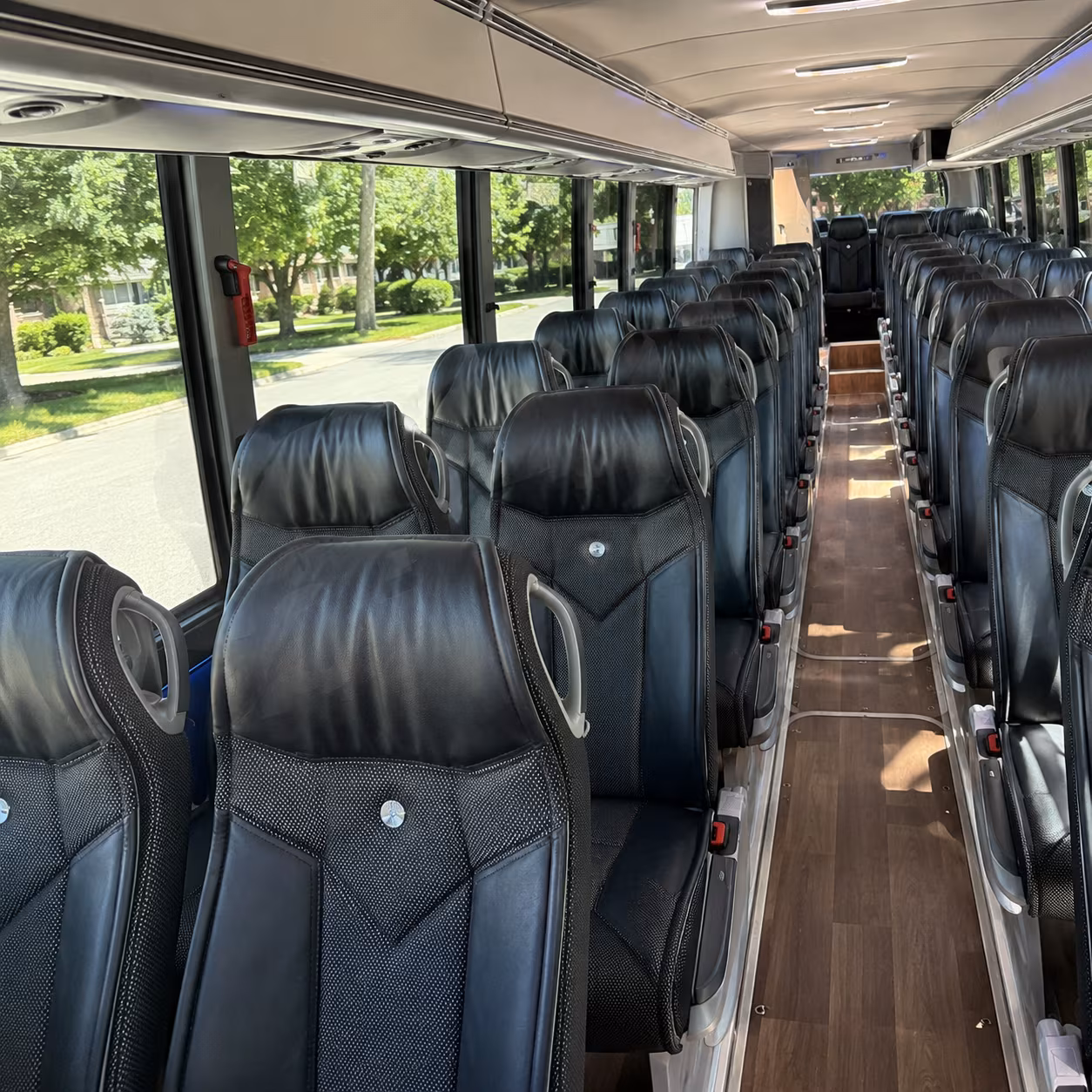yuma 40 passenger charter bus inside