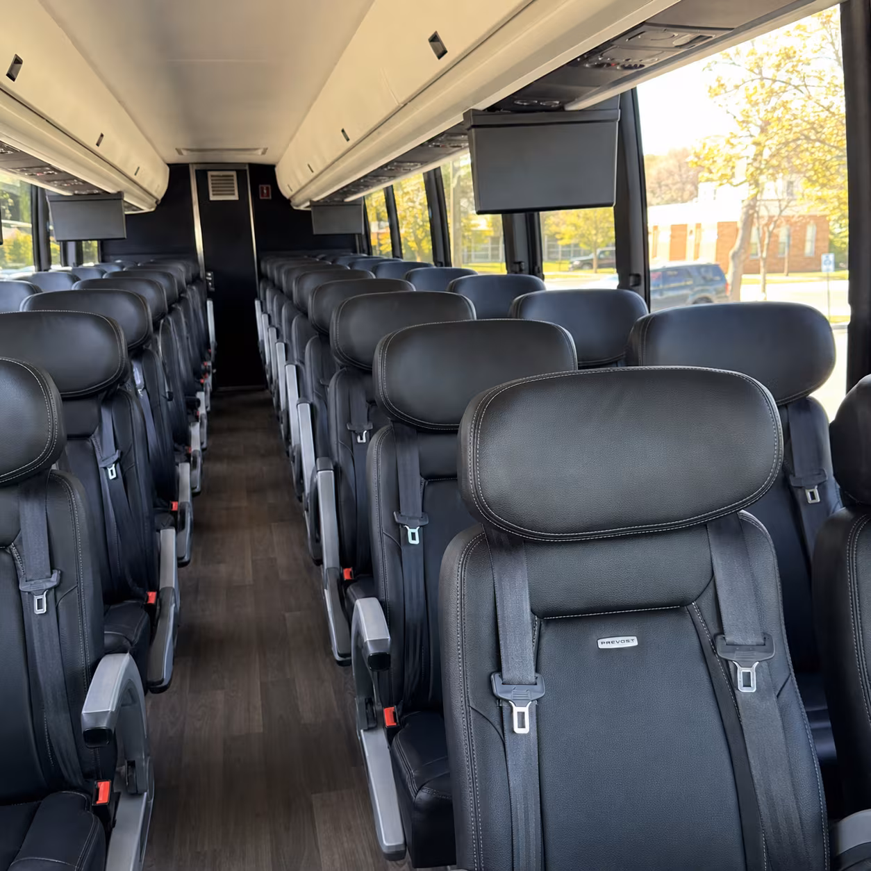yuma 45 passenger charter bus inside