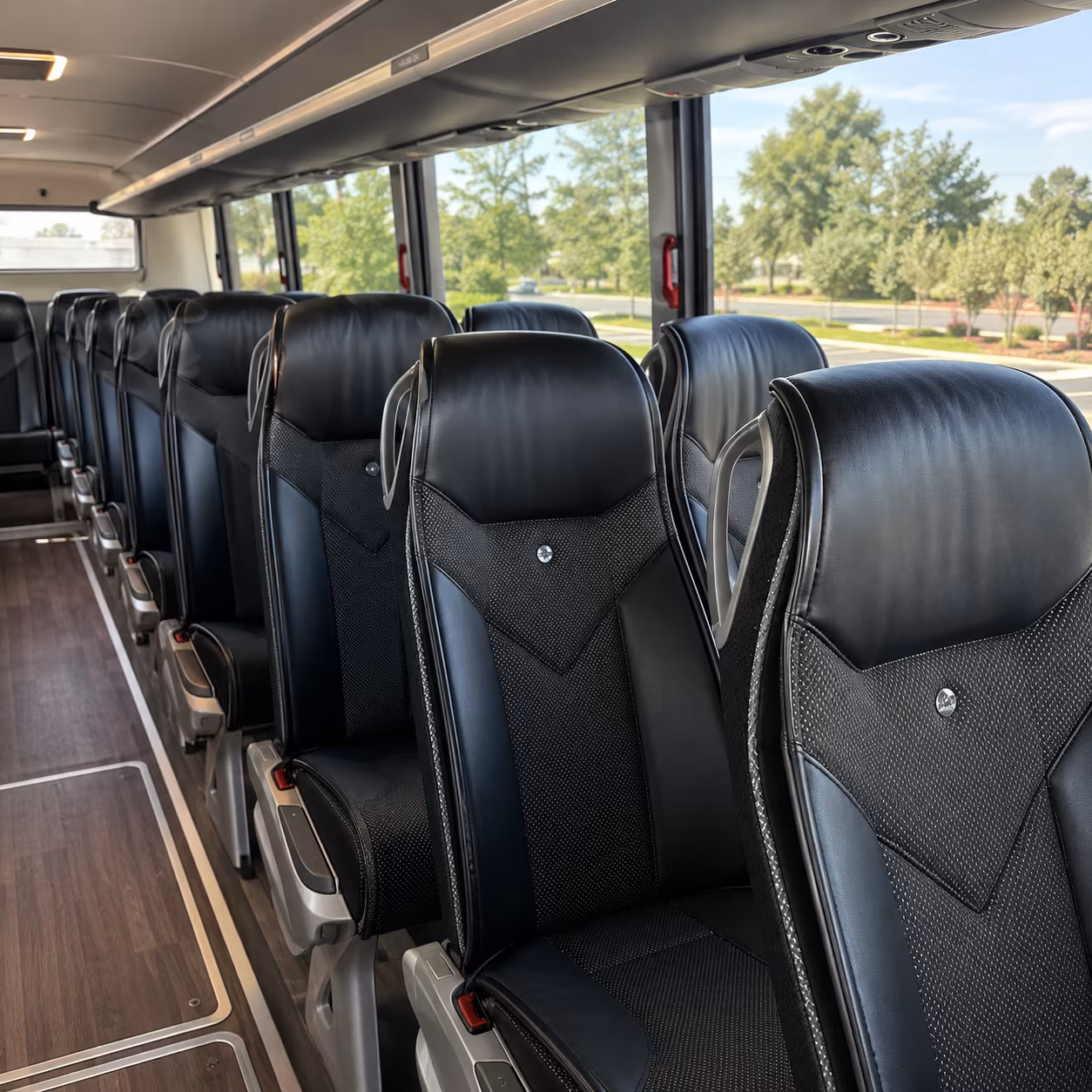 yuma 45 passenger charter bus interior