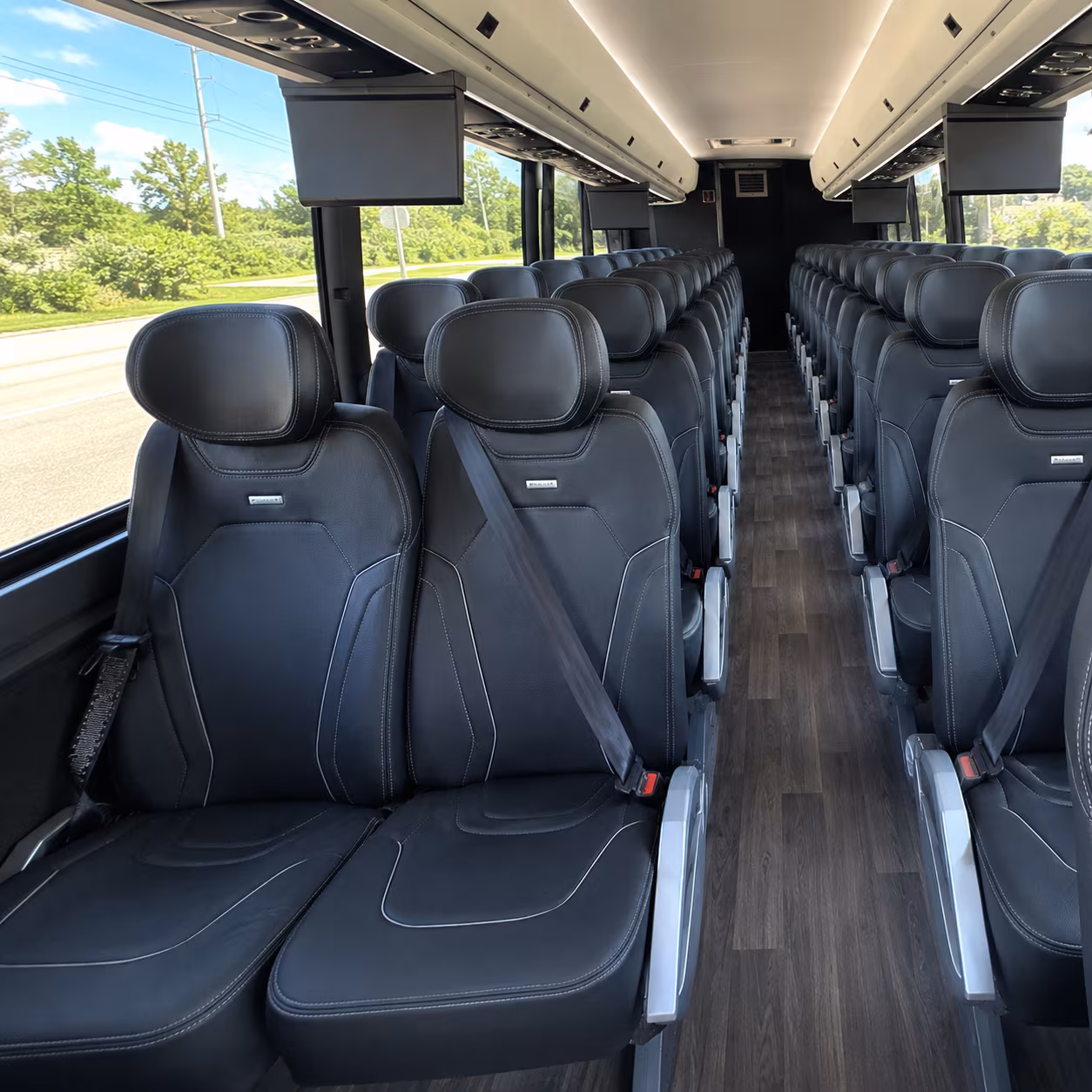 yuma 47 passenger charter bus inside