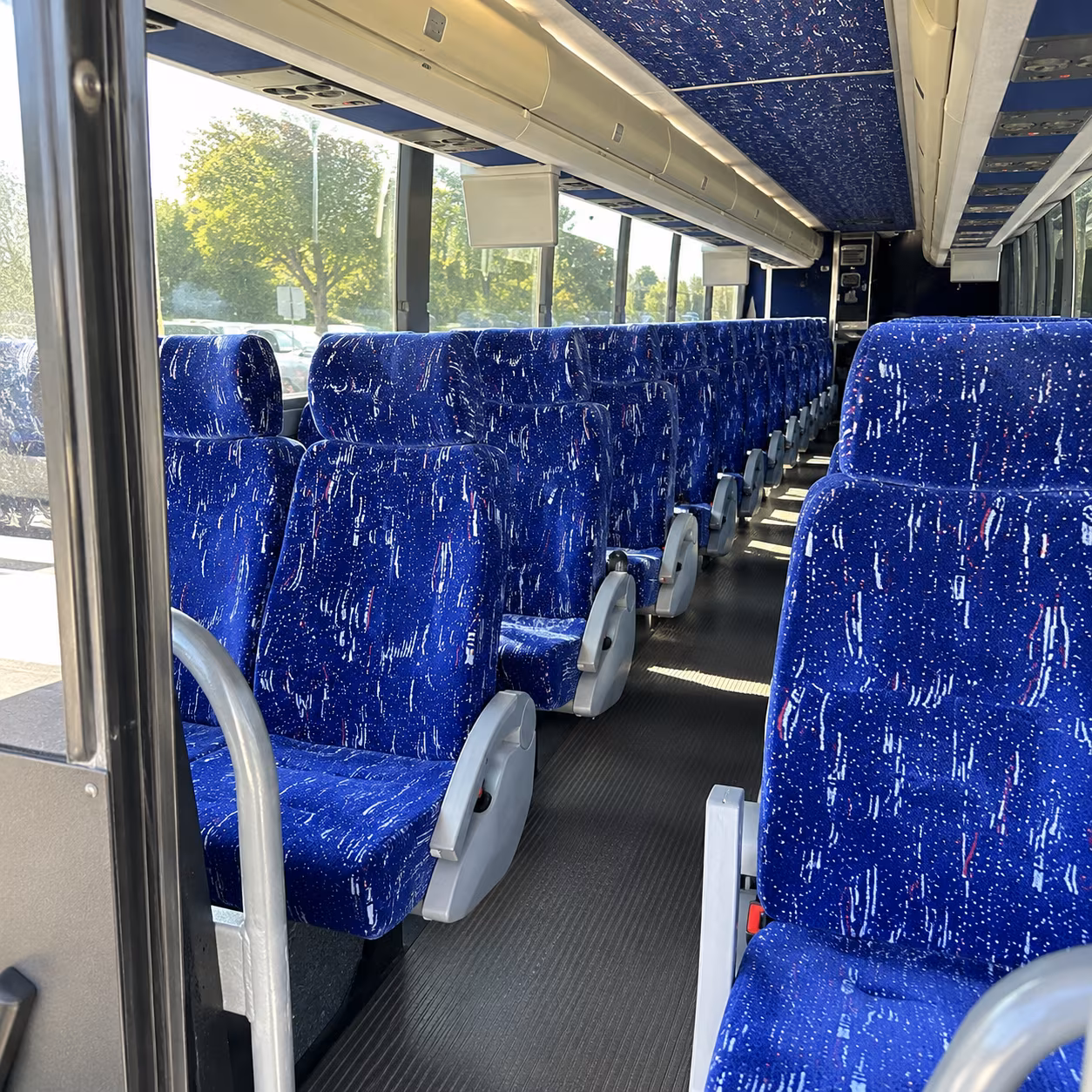 yuma 50 passenger charter bus inside