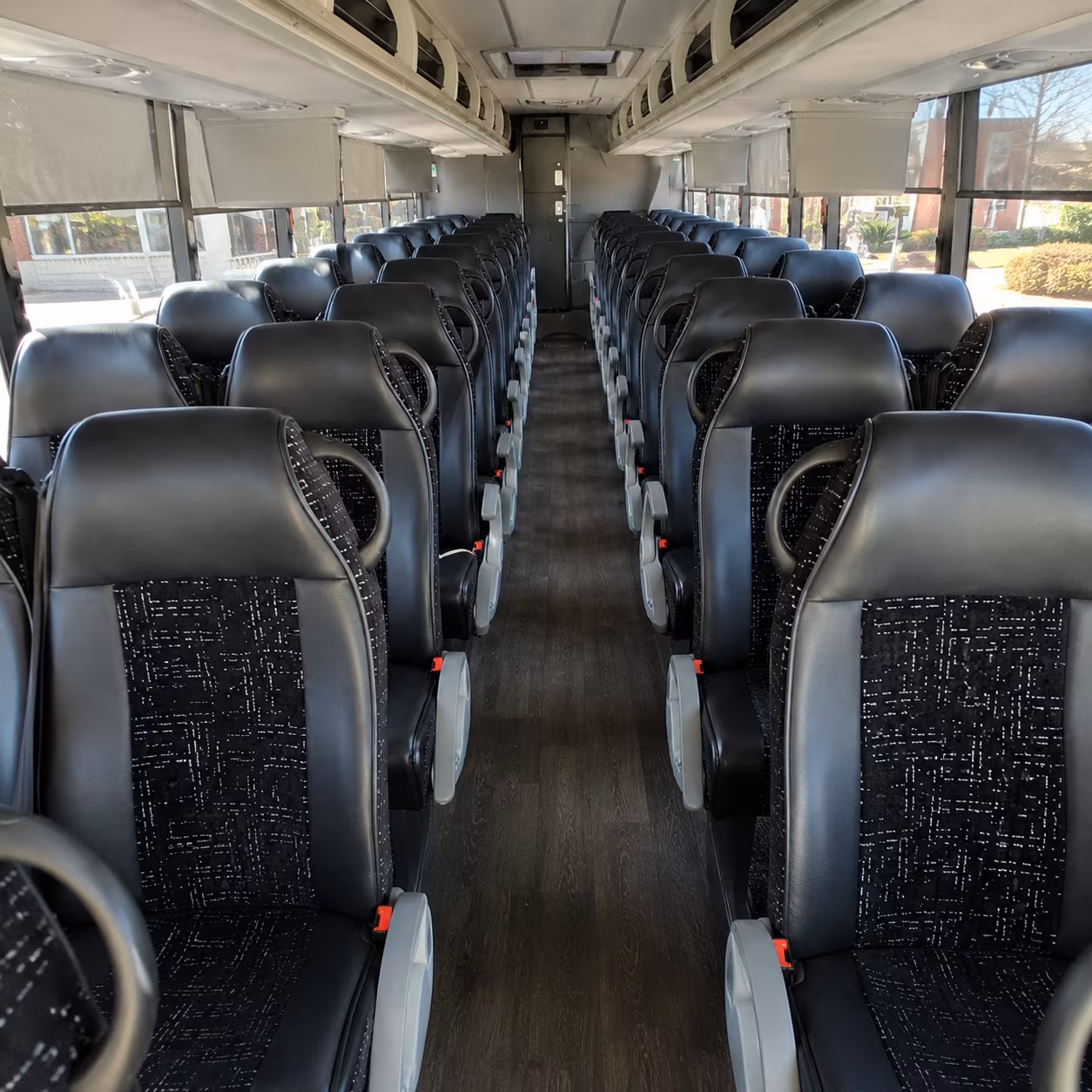 yuma 54 passenger charter bus inside