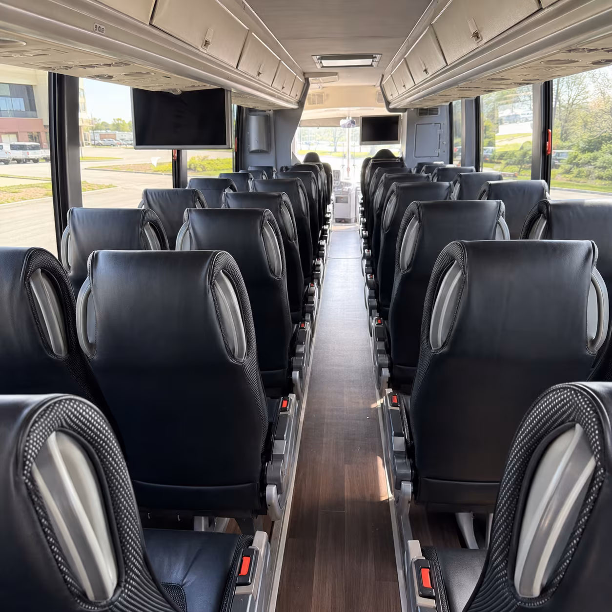 yuma 56 passenger charter bus inside